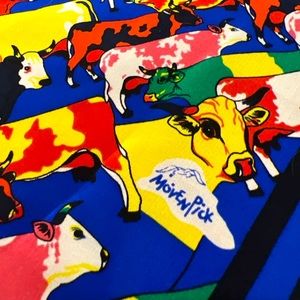 PSYCHEDELIC 100% Silk COW TIE Mövenpick MOVENPICK POP ART Giovanni Trigona LARGE